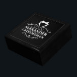Boda Tuxedo Tie Groomsman Caja de Regalo Negro<br><div class="desc">Boda Groomsman Tuxedo Tie caja de regalo negra o caja de favores</div>