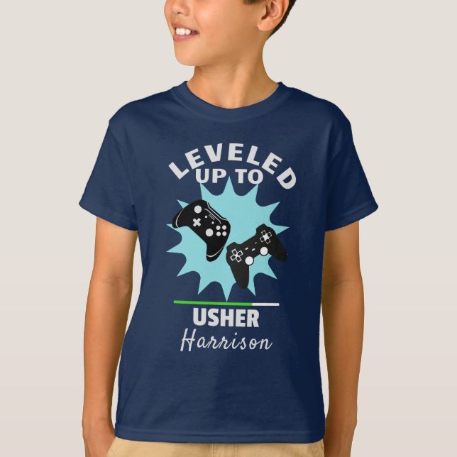 Boda Usher Levantó Camiseta Graciosa Para Gamer (Anverso)