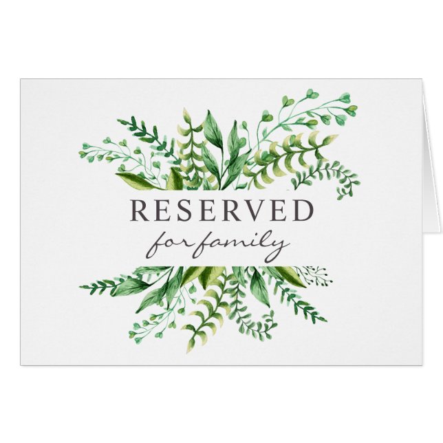 Boda verde acuarela. Signo de reserva botánica (Anverso (Horizontal))