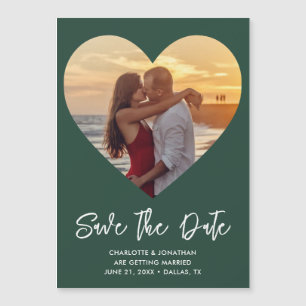 Boda Verde Foto Guardar la tarjeta magnética de fe