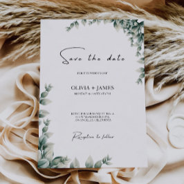 Boda verde Guardar la invitación de fecha