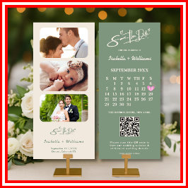 Boda Verde Sabio Guardar El Calendario Fecha Códig