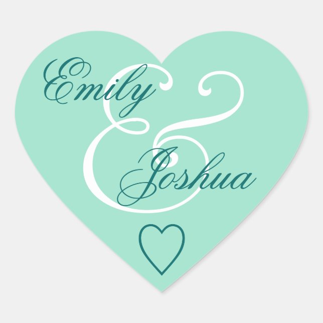 Boda Verde Sello para sobres Novia Groom V03 (Anverso)