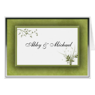 Boda verde simple floral