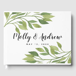 boda verde verde vegetación libro de huéspedes