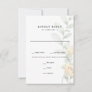 Boda vertical de girasol RSVP