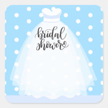 Boda Vestido Bridal Shower Pegatina