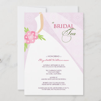 Boda Vestido Bridal Té Invitación (lilac)