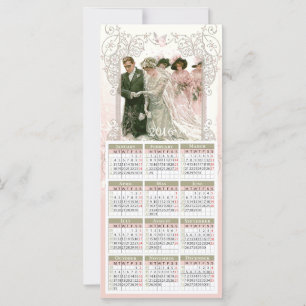 Boda victoriano - Postal del calendario