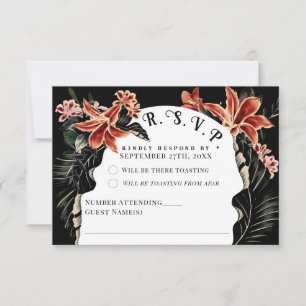 Boda vinícola de la Tarjeta RSVP Moody Oscura
