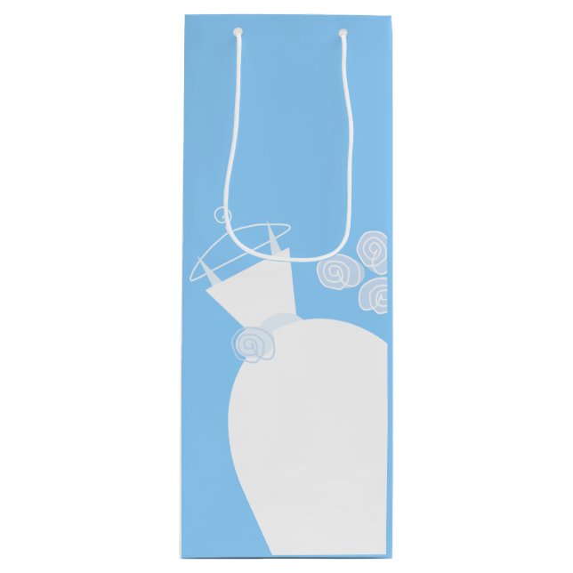 Boda Vino de la bolsa de regalo de Gown Blue (Anverso)