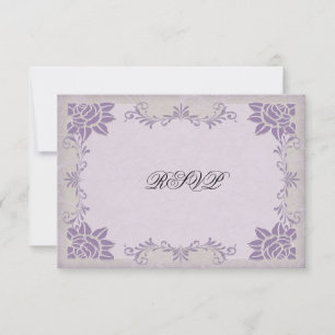 Boda Vintage Art Nouveau Flores Púrpura RSVP