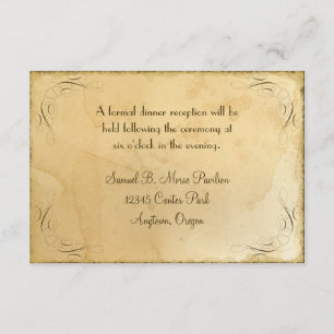 Boda Vintage con Manchas de Té 1 - Invitación de B