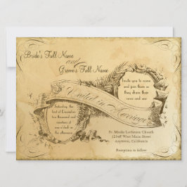 Boda Vintage con Té Manchado 1 - Invitación