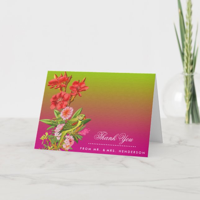 Boda Vintage de Jardín Agradecimiento (Anverso)