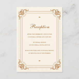 Boda Vintage Elegante De Recepción De Cobre De Mar