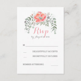 Boda Vintage Floral Rosa RSVP