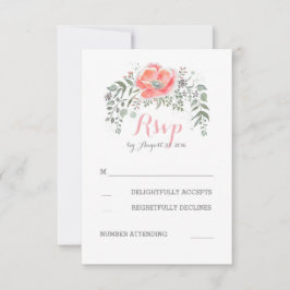 Boda Vintage Floral Rosa RSVP