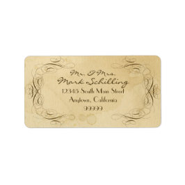 Boda Vintage manchada con té 1 - Etiquetas coincid