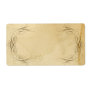 Boda Vintage manchada con té 1 - Etiquetas coincid