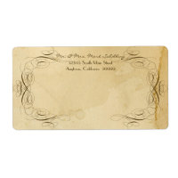 Boda Vintage manchada con té 1 - Etiquetas coincid