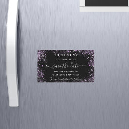 Boda violeta negra salva el imán de fecha