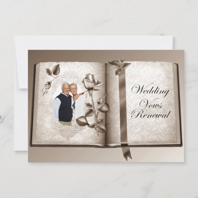 Boda vota invitación a Personalizado de renovación (Anverso)