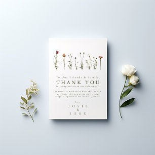 Boda Wildflowers gracias a la moderna Table Card