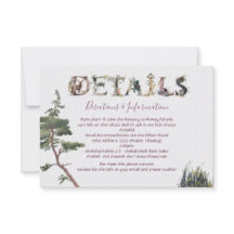 Boda Woodland de color de agua Detalles y tarjeta 