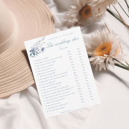 Boda zapato Dusty Blue Bridal Shower tarjeta de ju