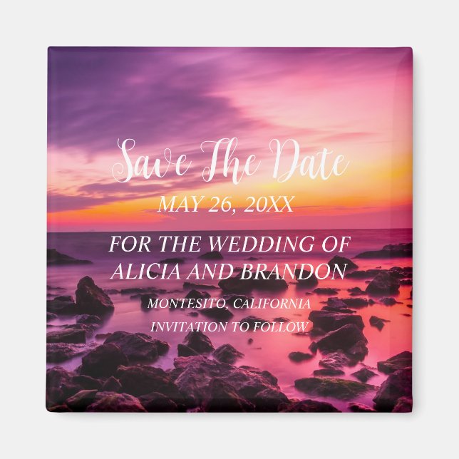 Bodas de arena tropical de playa imán de olas mode (Frente)