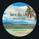 Bodas de arena tropical de playa imán de olas mode<br><div class="desc">Tropical,  playa,  simple,  olas,  destino,  palmeras,  elegante y moderno Boda,  Save the Date imnet. Puedes personalizarlo con tus detalles.</div>