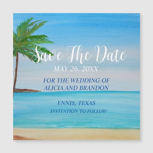 Bodas de arena tropical de playa imán de olas mode (Anverso)