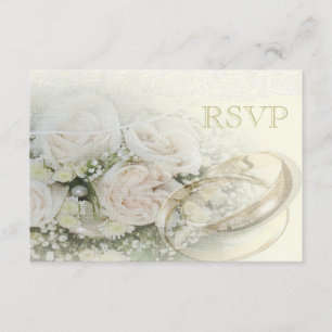 Bodas de bandas, Rosas, palomas y encajes RSVP