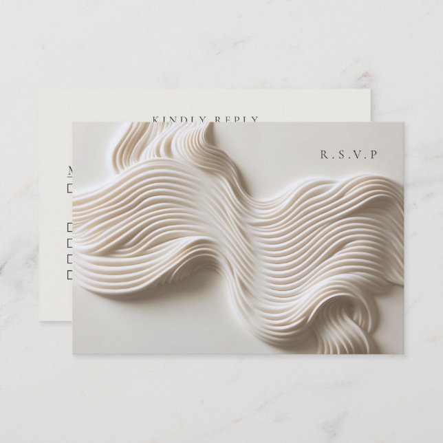 bodas de marfil esculpidos elecciones RSVP (Anverso / Reverso)