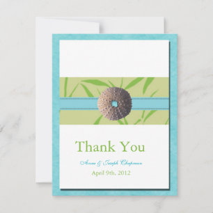 Bodas de playa - Aqua Blue Gracias tarjetas
