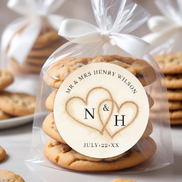 Bodas de playa favorecen a Pegatinas con corazones