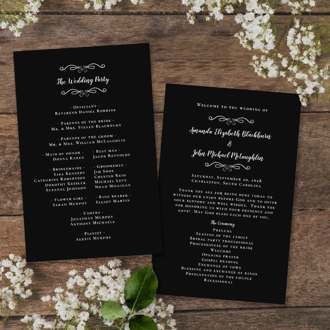 Bodas Elegantes Programas de Ceremonia Modernos Ne (Subido por el creador)