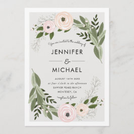 Bodas florales - Invitación a bodas