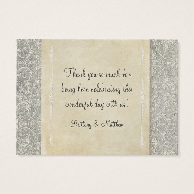 Bodas Gray Vintage French Regency Lace (Atrás)