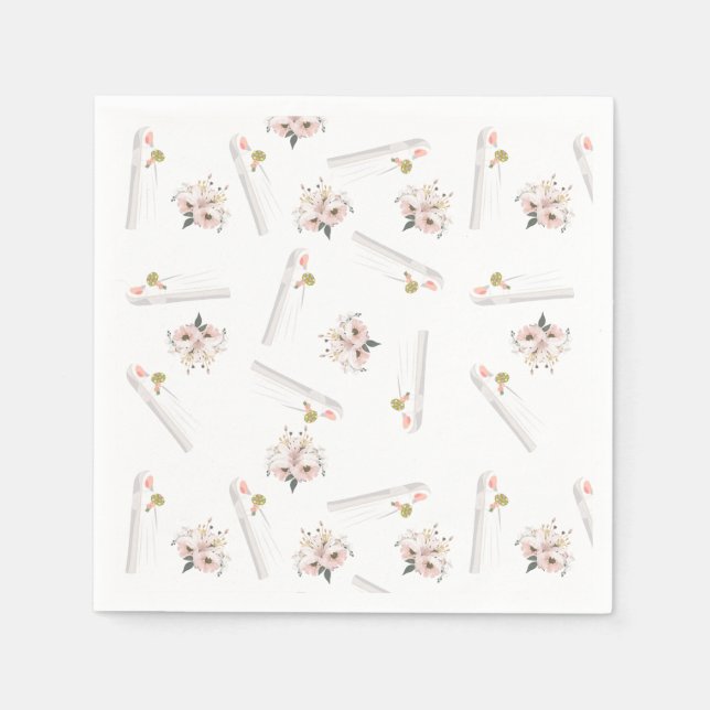 Bodas musulmanes Rosas y servilleta de papel de no (Anverso)