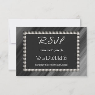 Bodas Retro Negro y Blanco, Perlas RSVP