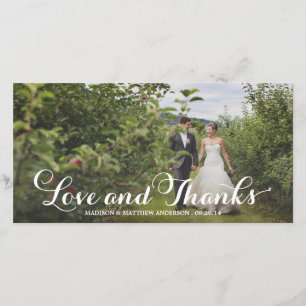 Bodas Tarjeta fotográfica de agradecimiento al b