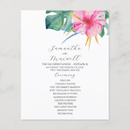 Bodas tropicales programas de flores rosadas