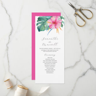 Bodas tropicales programas de flores rosadas