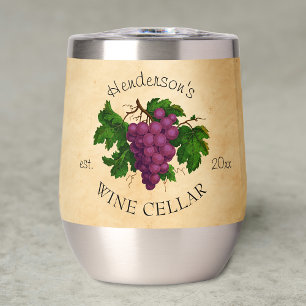 Bodega de vino con uvas nombre personalizado cosec