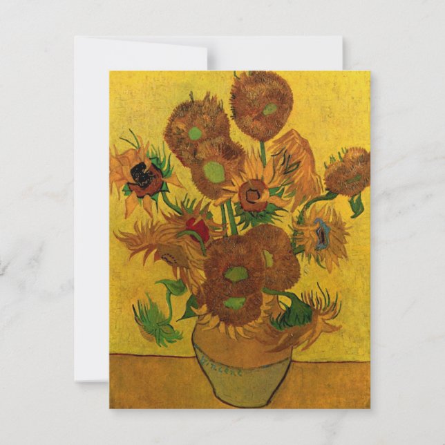 Bodegón Jarrón con 15 Girasoles Vincent van Gogh (Anverso)