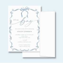 BODHI | Invitación a Baby Shower Es un Niño Lazo A