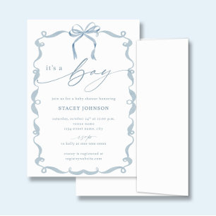 BODHI Invitación a Baby Shower Es un Niño Lazo A