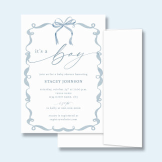 BODHI | Invitación a Baby Shower Es un Niño Lazo A